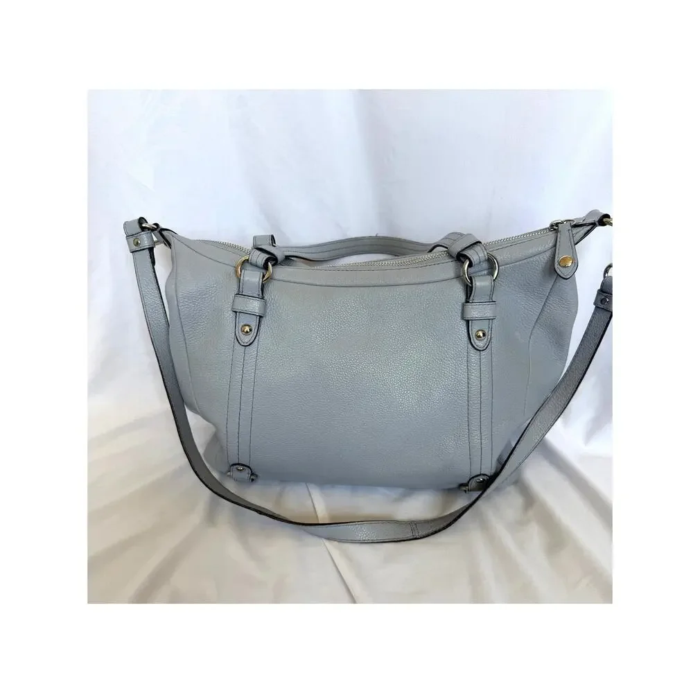 Coach F17566 Alexandra Ice Sky Light Blue Tote Bag Convertible Crossbody Purse